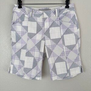 Sunice purple white golf bermuda shorts 4